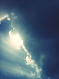 Low angle view of cloudy sky