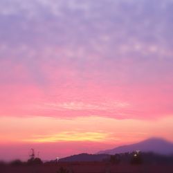 Silhouette trees against sky during sunset