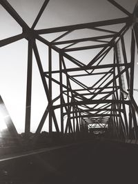 Low angle view of bridge against sky