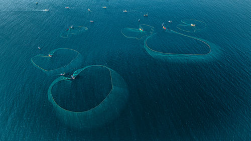 High angle view of sea