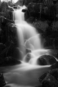 Scenic view of waterfall