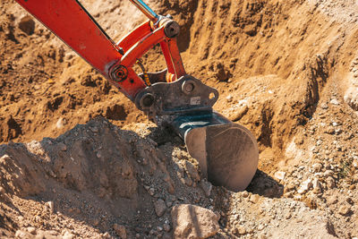 High angle view of construction site