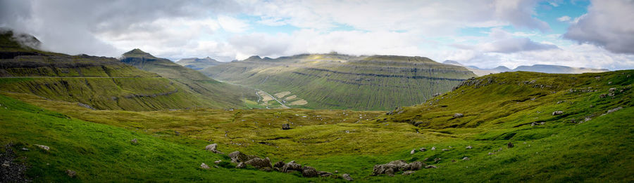 Panoramic view of landscape against sky