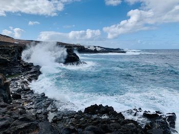 Scenic view of sea against sky