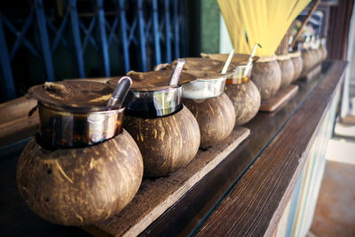 Close-up of drink on table