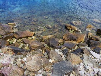 Rocks in shallow water