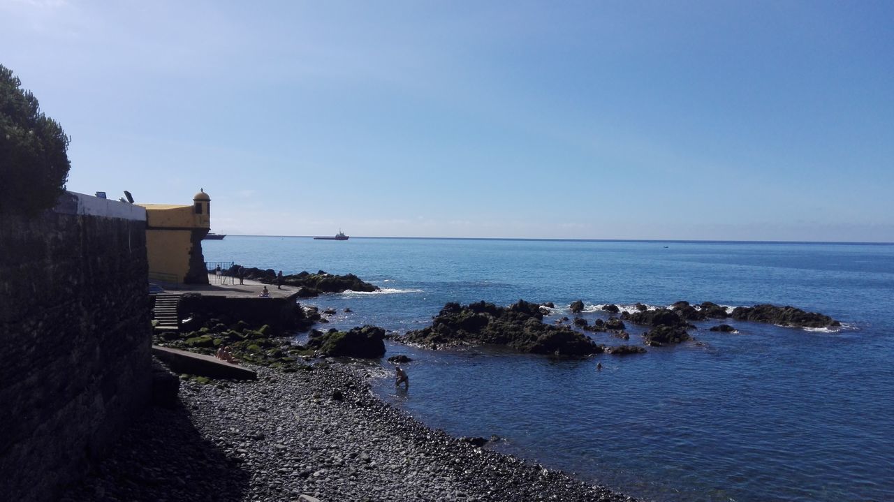 SCENIC VIEW OF BEACH AGAINST CLEAR SKY