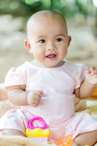 Portrait of cute baby girl