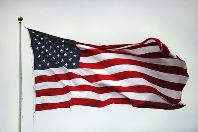American flag waving