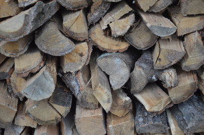 Full frame shot of firewood