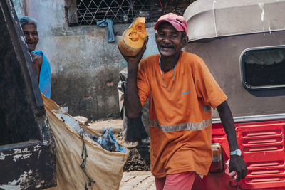 Portrait of man working