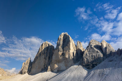 Panoramic view of rocky mountains against sky