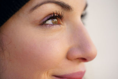 Close-up of woman looking away