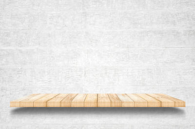 View of bread on table against white background