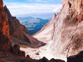 Scenic view of rocky mountains