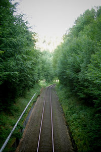 Railroad tracks on railroad track