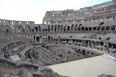 Architectural detail of historical building against sky