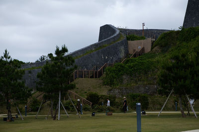 View of historical building against cloudy sky