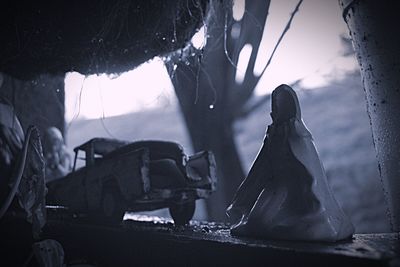 Low section of woman wearing shoes