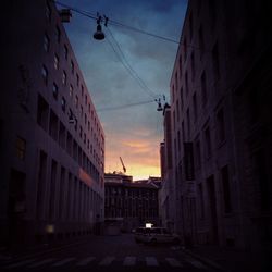 Low angle view of buildings in city