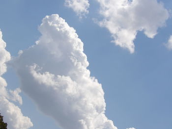 Low angle view of sky on sunny day