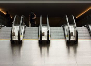 View of escalator at subway station