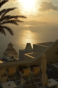 Scenic view of beach during sunset