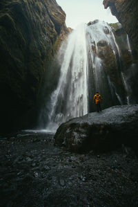 Scenic view of waterfall