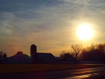 Scenic view of landscape at sunset