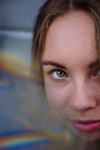 Close-up portrait of young woman