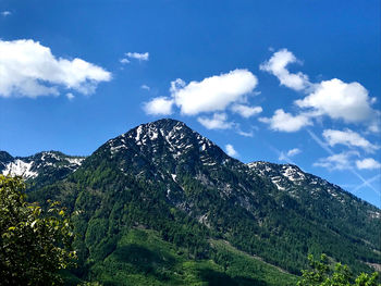 Low angle view of mountain against sky