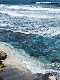 High angle view of sea shore