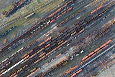 Aerial view of shunting yard