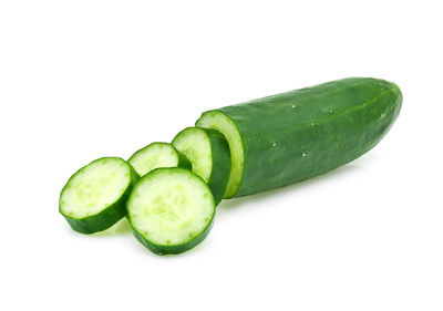 Close-up of green pepper against white background