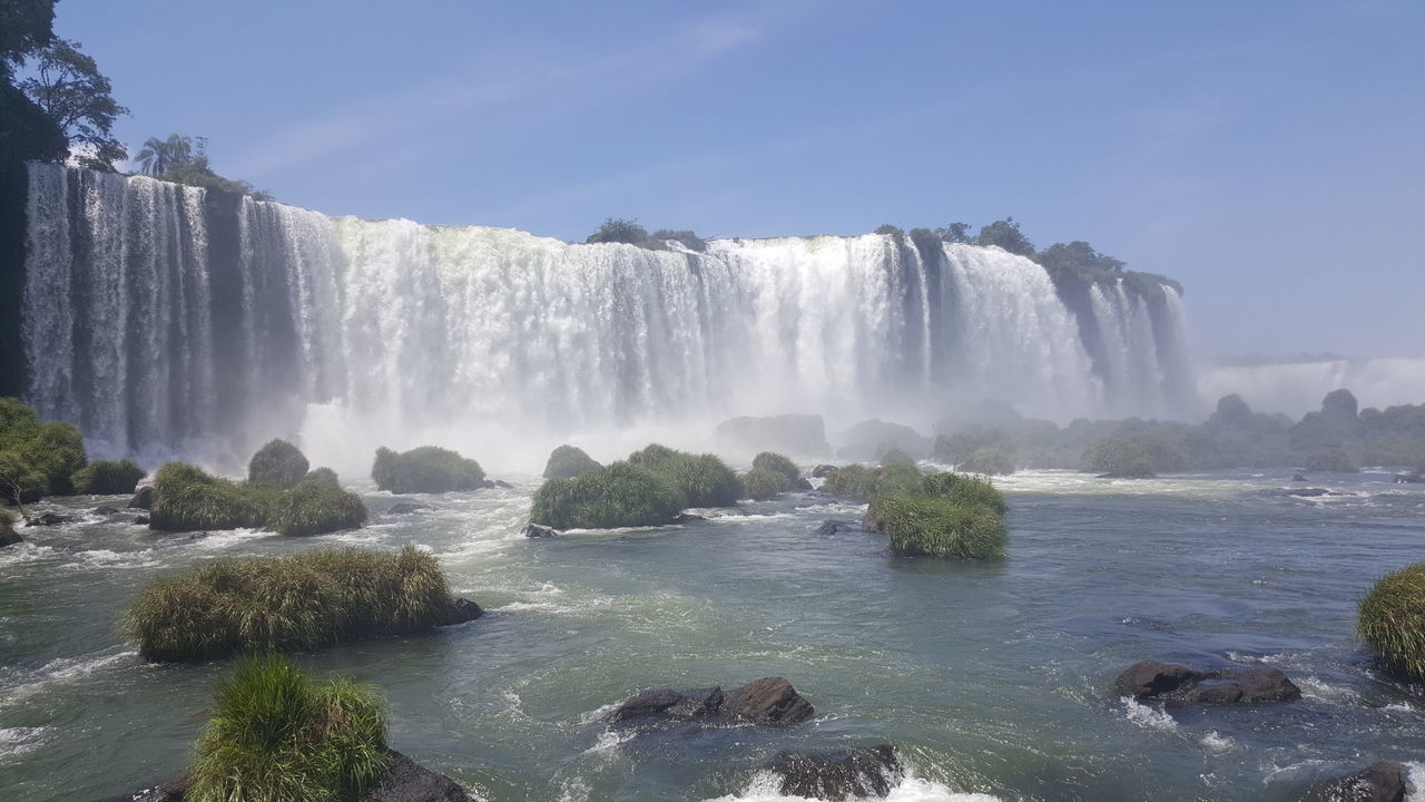 LOW ANGLE VIEW OF WATERFALL