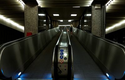 Illuminated underground walkway