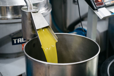 Freshly pressed olive oil