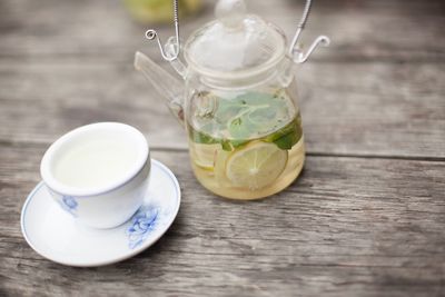 Close-up of tea on table