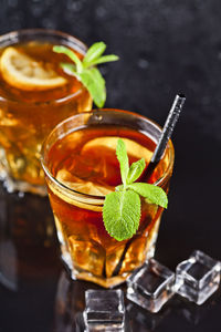 Close-up of drink on table