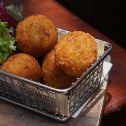 Close-up of bread in basket