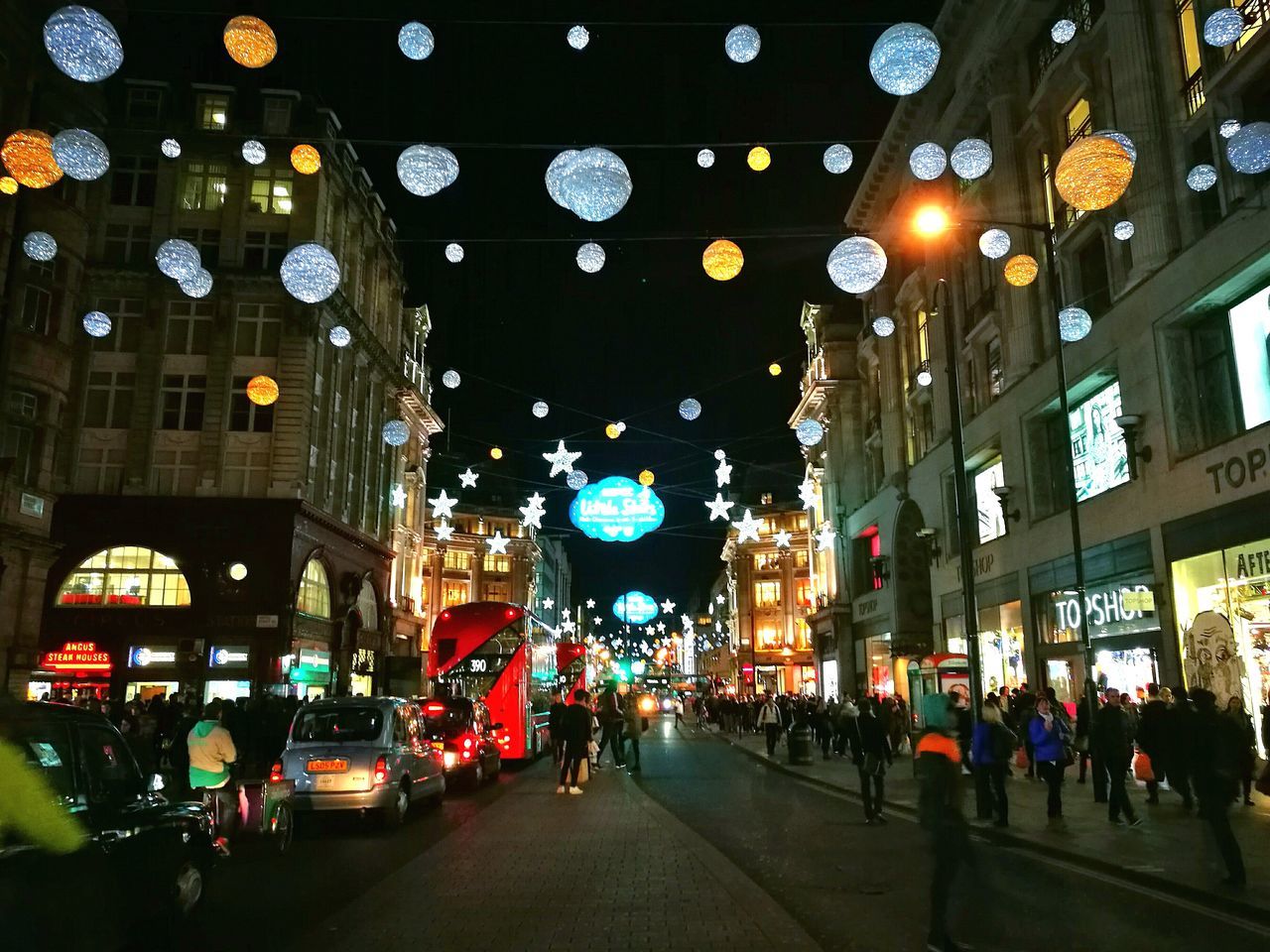 VIEW OF CHRISTMAS LIGHTS