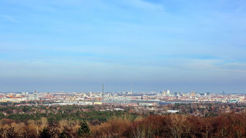 View of town against sky