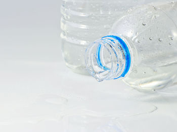 Close-up of glass of water on table