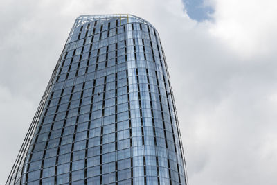 Low angle view of modern building against sky