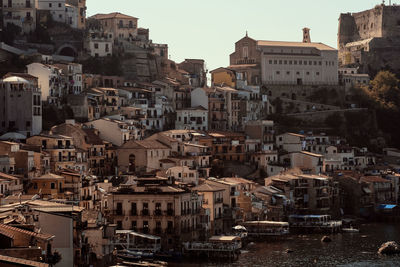 Aerial view of buildings in city