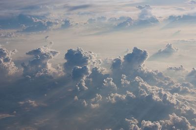 Idyllic view of cloudy sky during sunset