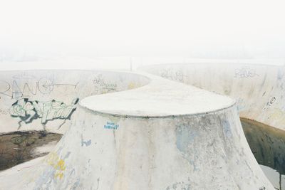 Empty skateboard park