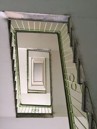 Low angle view of spiral staircase