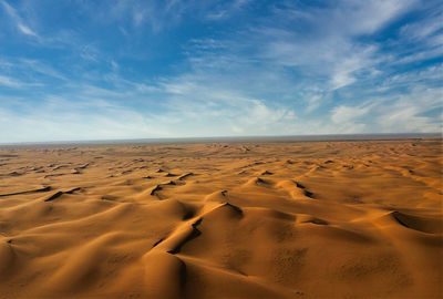 Scenic view of desert against sky