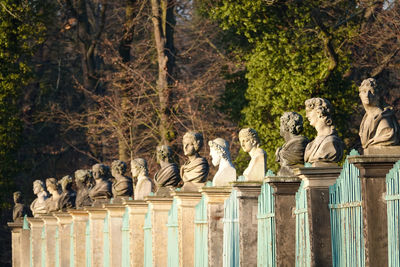 View of statue against plants